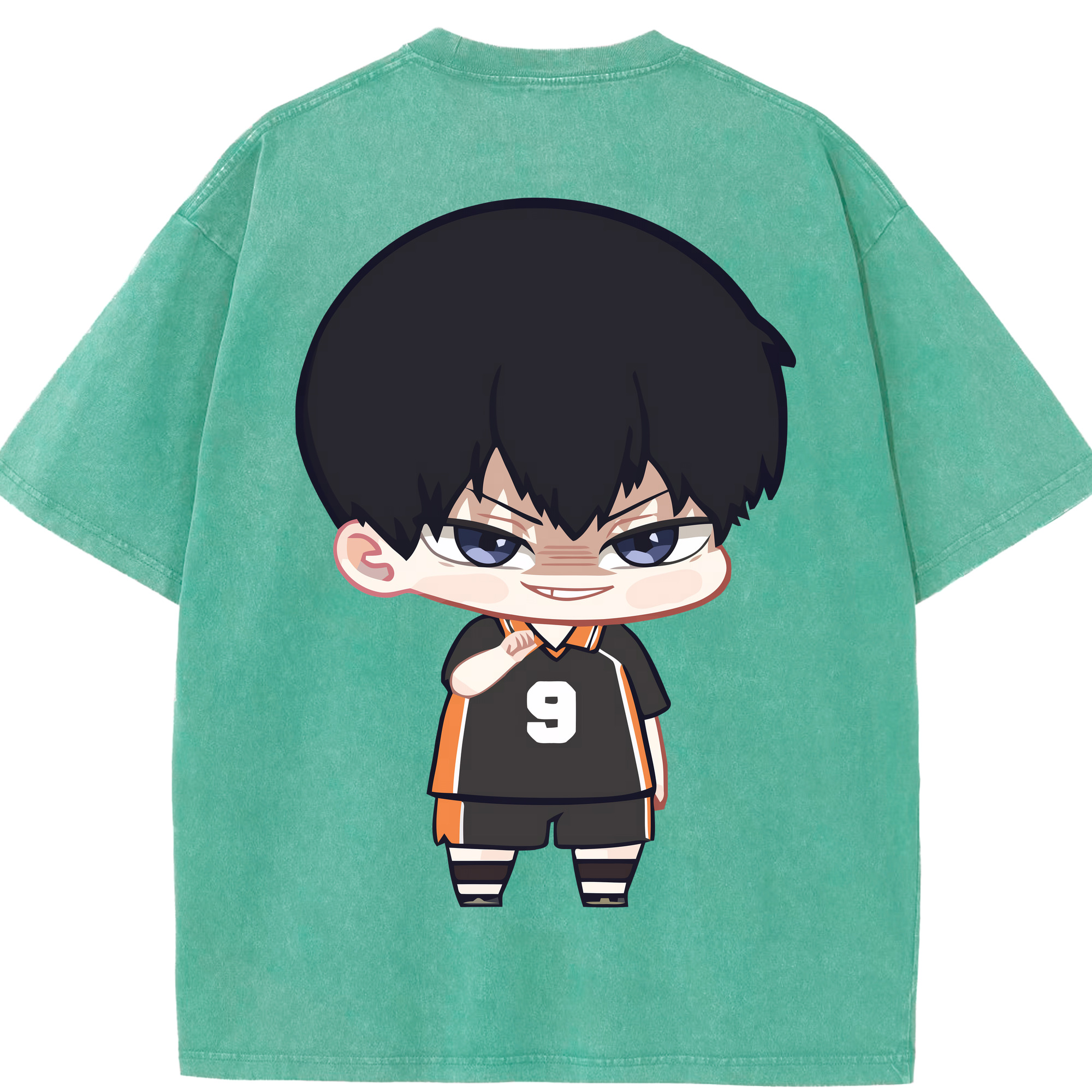（画像用） ハイキュー!! Haikyu!! 綿100% ヴィンテージ風 半袖Tシャツ（背面プリント）